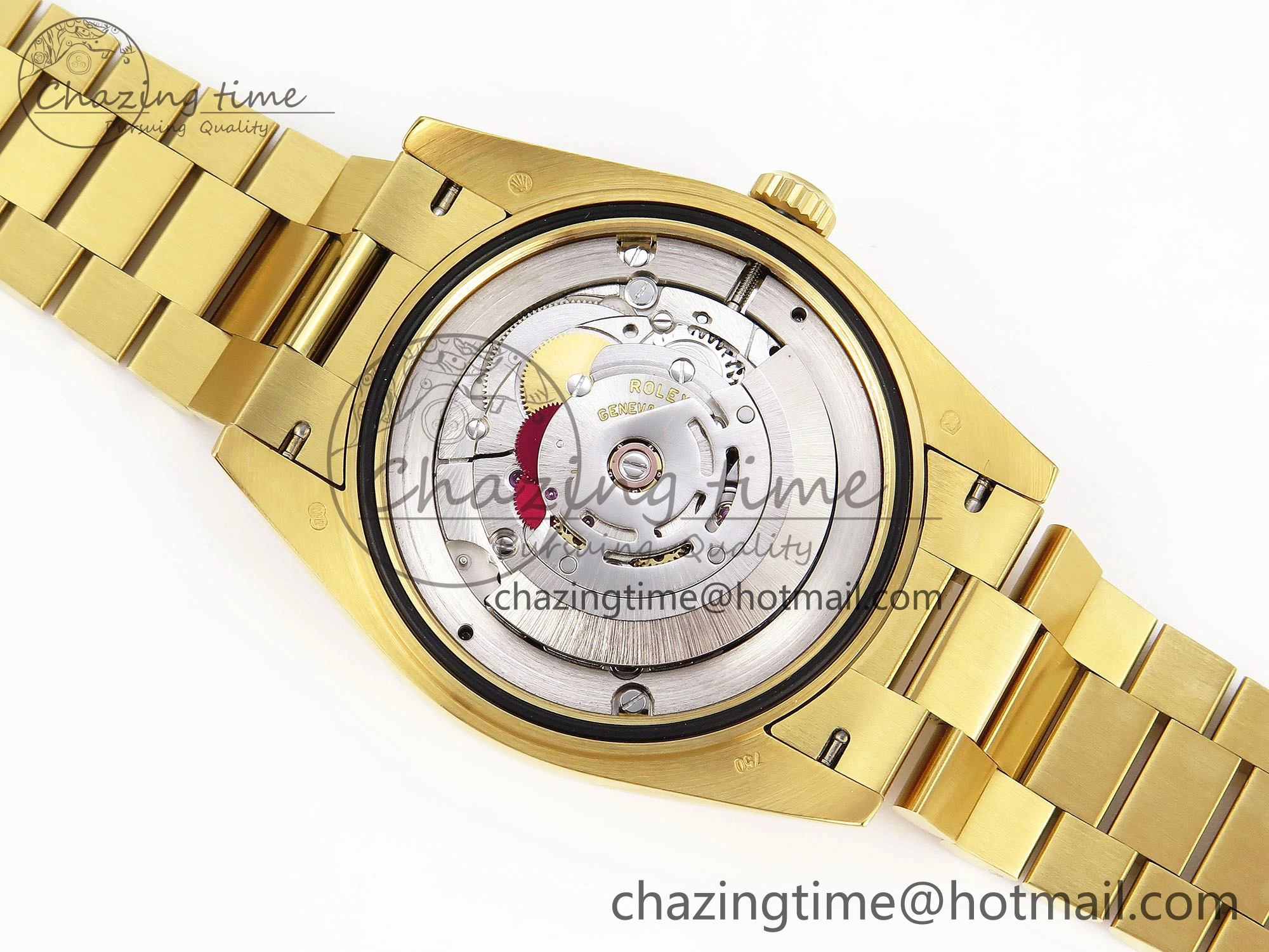 Trendsetting DayDate 40 YG GSF Gain Weight Black Crystal Dial Diamonds Bezel on President Bracelet A 1928