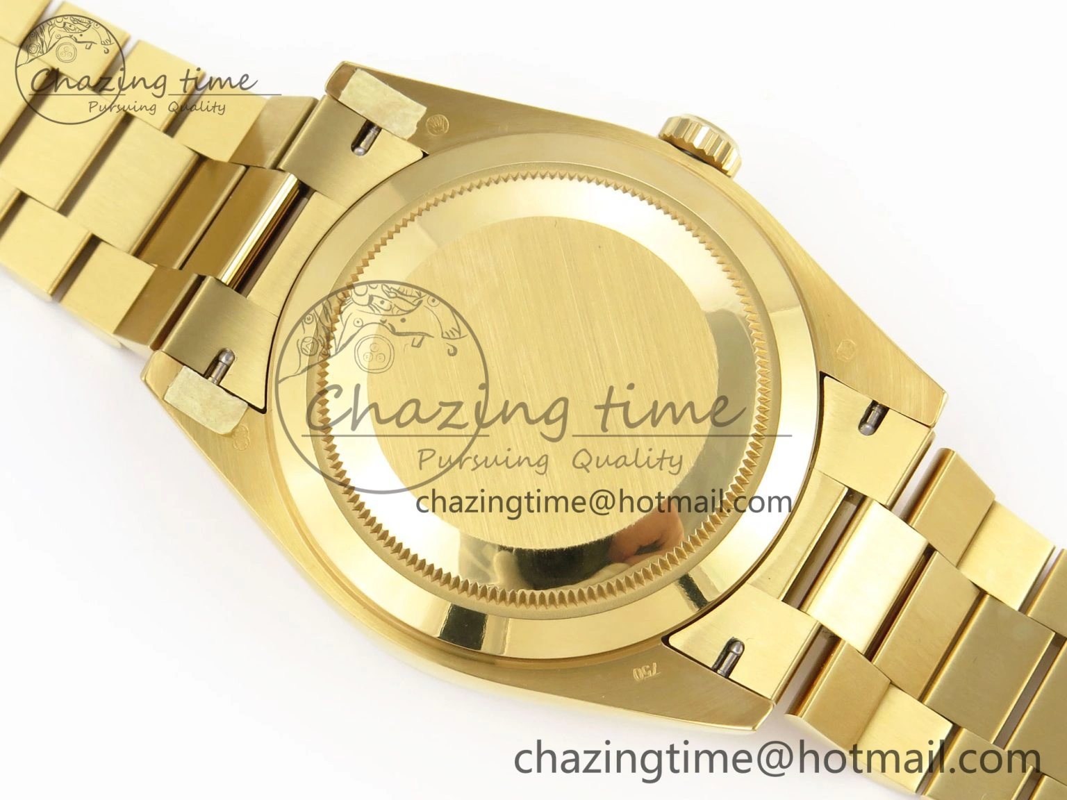 Trendsetting DayDate 40 YG GSF Gain Weight Black Crystal Dial Diamonds Bezel on President Bracelet A 1928