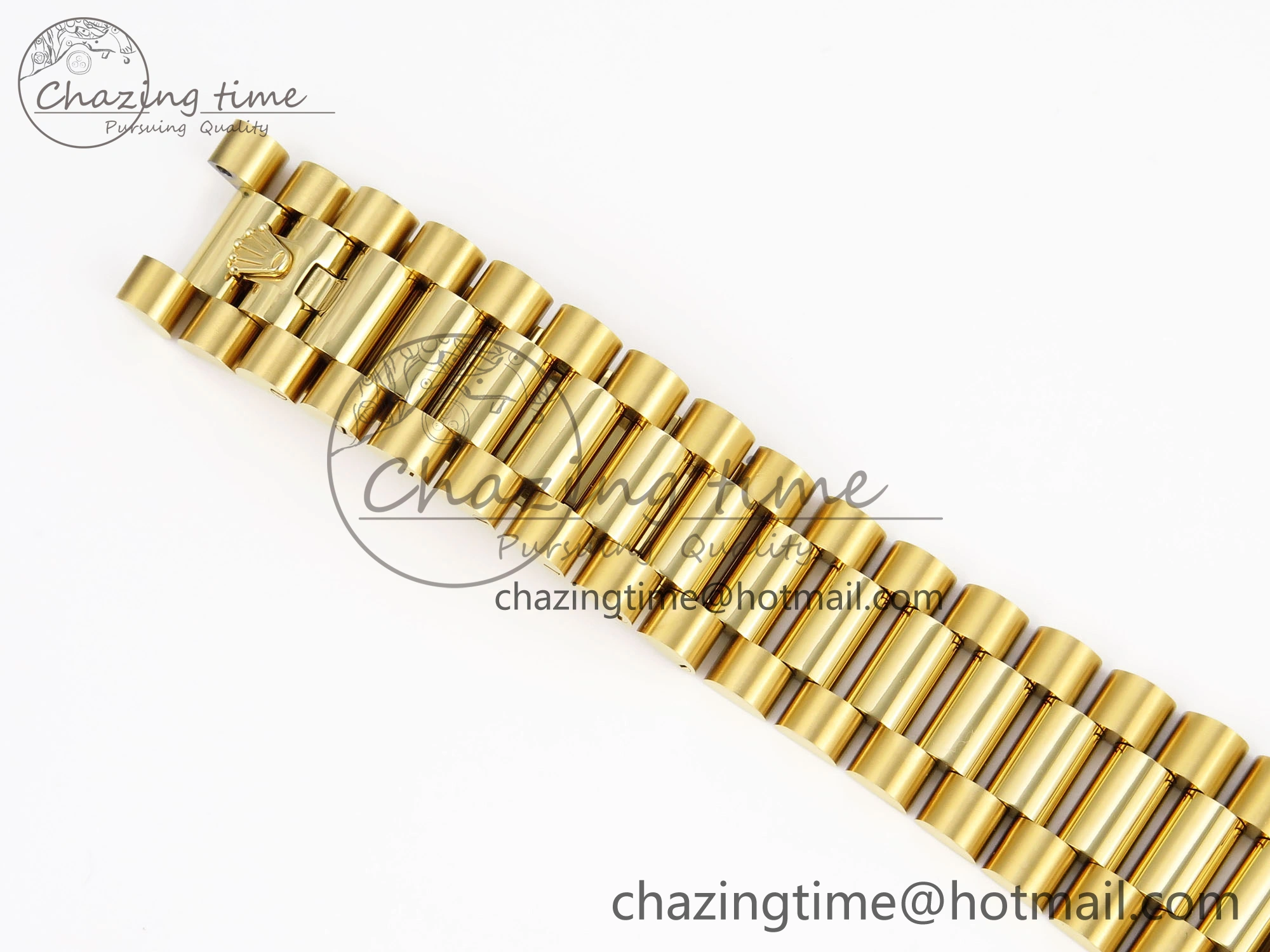 Trendsetting DayDate 40 YG GSF Gain Weight Black Crystal Dial Diamonds Bezel on President Bracelet A 1928