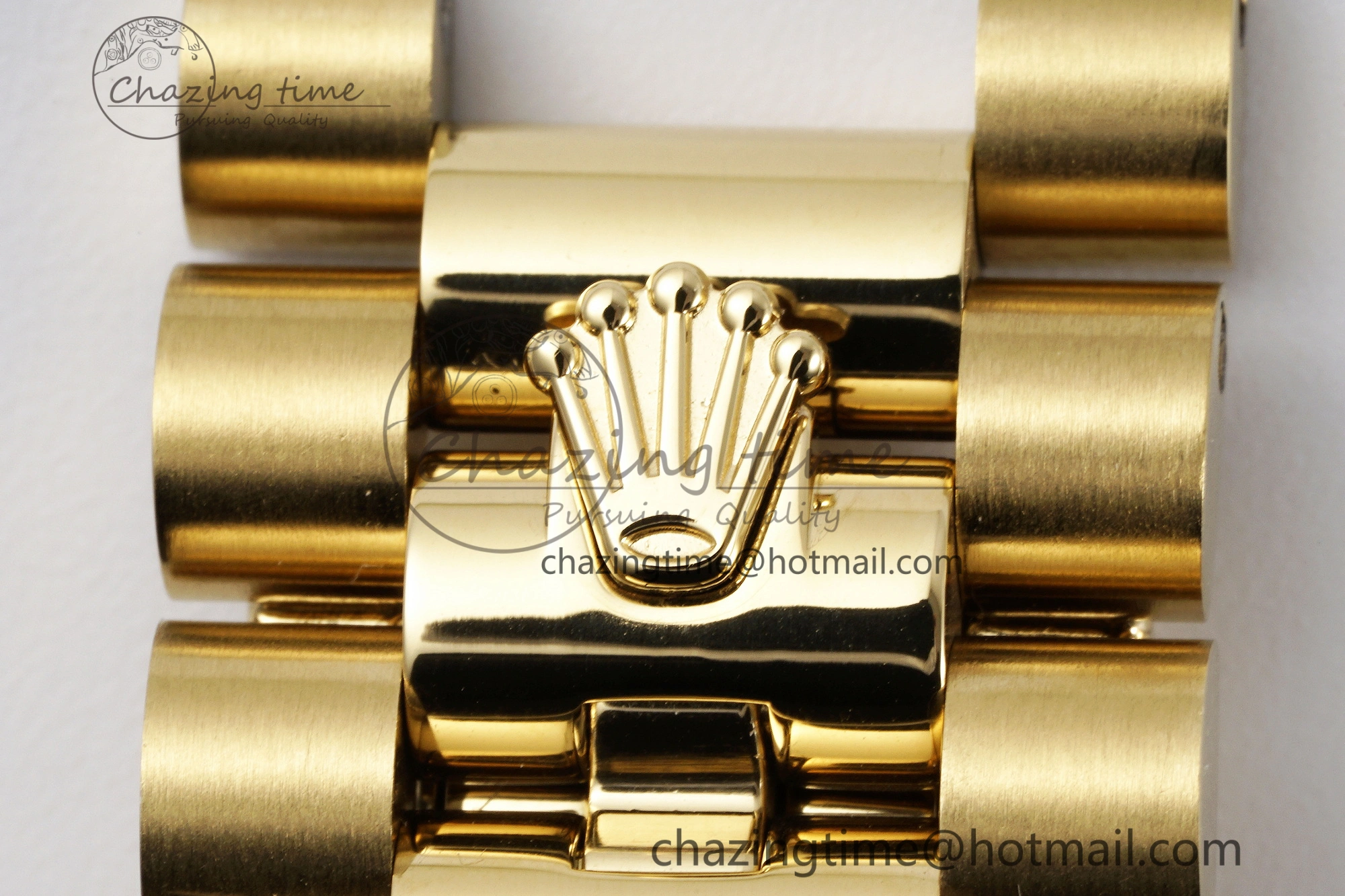 HighQuality DayDate 40 YG JDF Gain Weight 904L Steel Green Dial Roman Markers on President Bracelet A2836 V 1822
