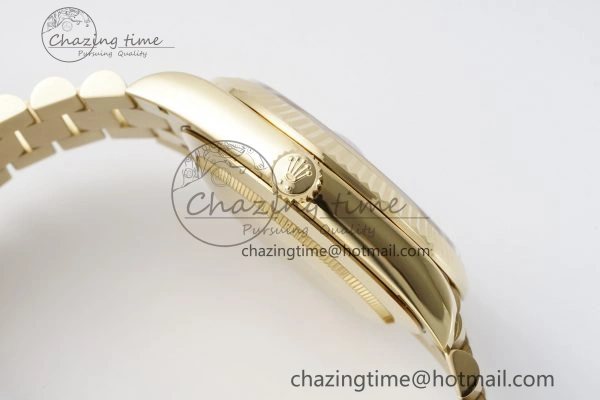 Youthful DayDate 40 YG JDF Gain Weight 904L Steel YG Dial Roman Markers on President Bracelet A2836 V 1821