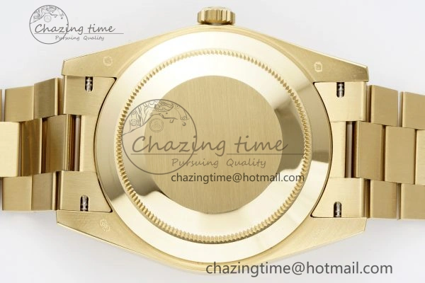 Youthful DayDate 40 YG JDF Gain Weight 904L Steel YG Dial Roman Markers on President Bracelet A2836 V 1821