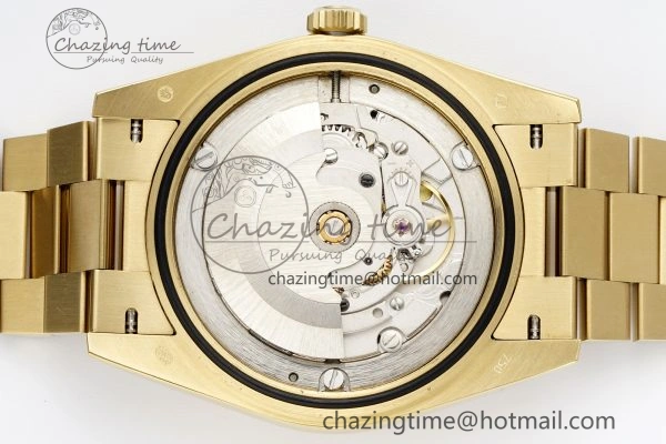 Youthful DayDate 40 YG JDF Gain Weight 904L Steel YG Dial Roman Markers on President Bracelet A2836 V 1821