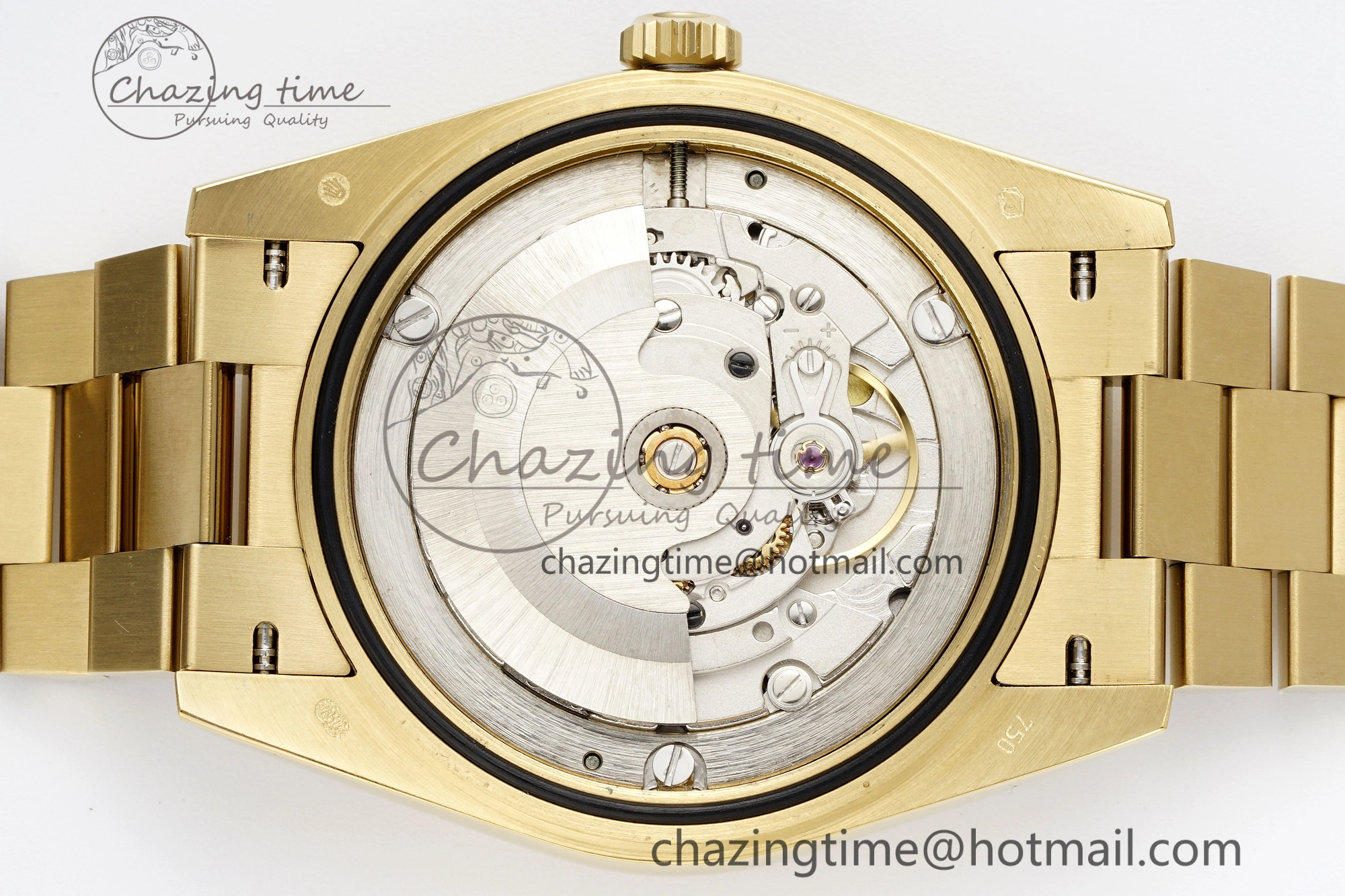 Youthful DayDate 40 YG JDF Gain Weight 904L Steel YG Dial Roman Markers on President Bracelet A2836 V 1821