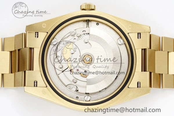 Youthful DayDate 40 YG JDF Gain Weight 904L Steel YG Dial Roman Markers on President Bracelet A2836 V 1821