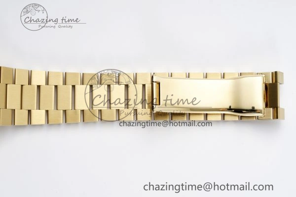 Youthful DayDate 40 YG JDF Gain Weight 904L Steel YG Dial Roman Markers on President Bracelet A2836 V 1821