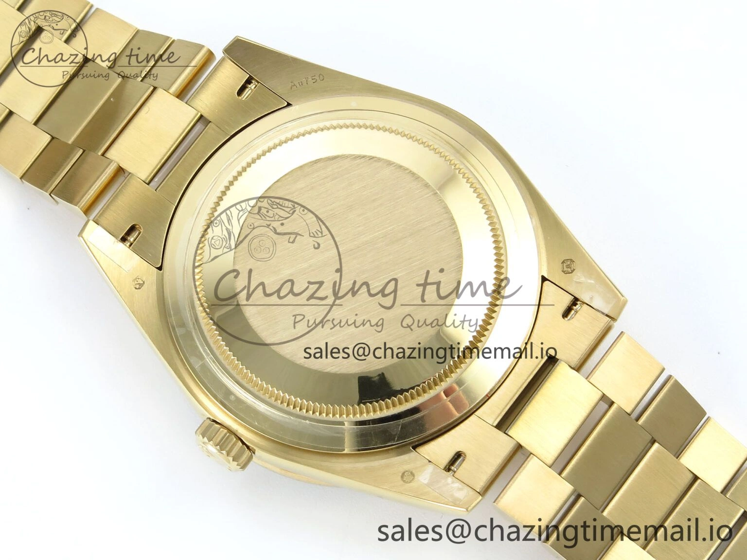 OnTrend DayDate 40 YG QF 1:1 Best Edition Green Roman Dial Diamonds Bezel on President Bracelet A2836 V5 (Gain Weight) 486