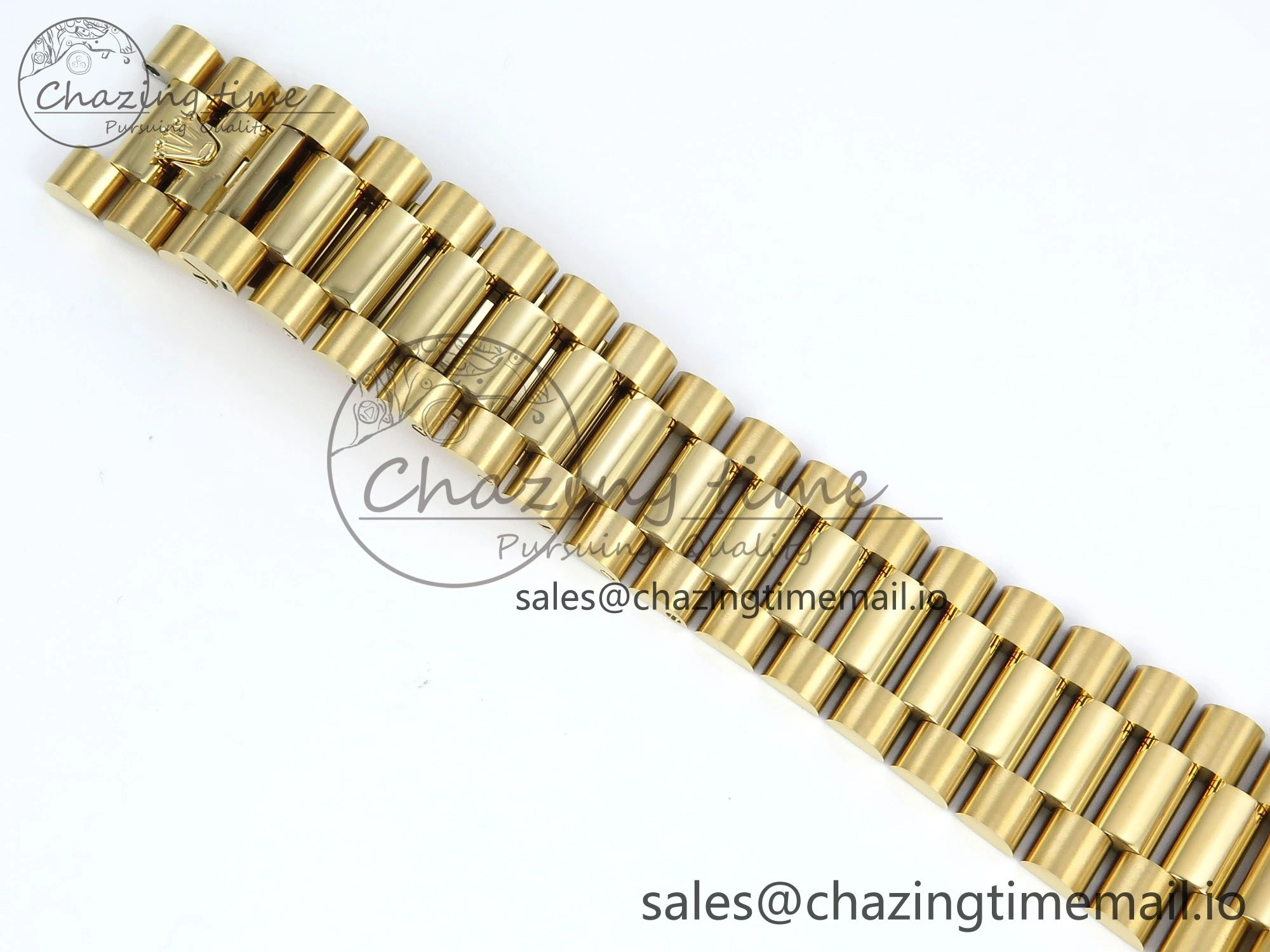 OnTrend DayDate 40 YG QF 1:1 Best Edition Green Roman Dial Diamonds Bezel on President Bracelet A2836 V5 (Gain Weight) 486