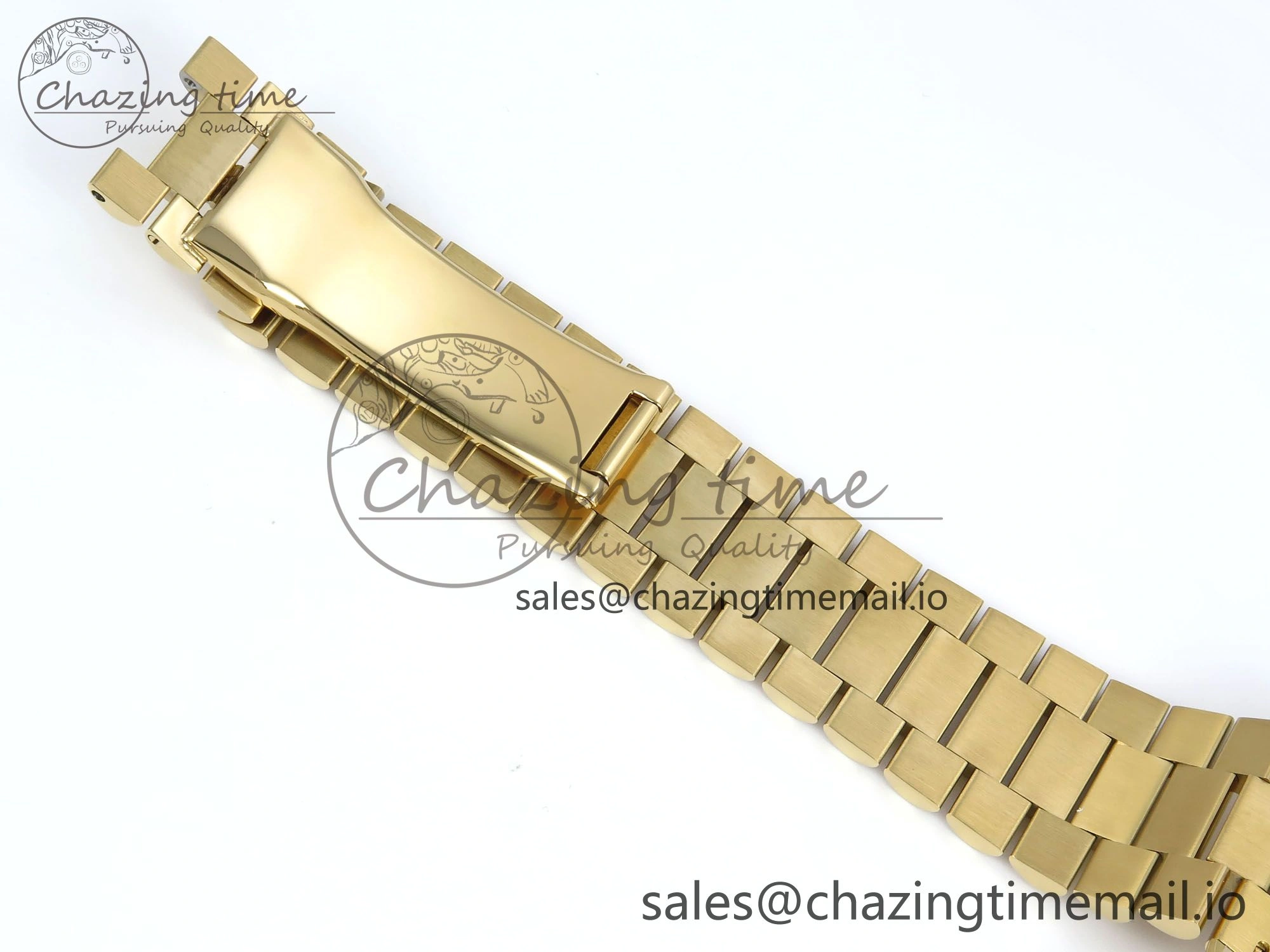 OnTrend DayDate 40 YG QF 1:1 Best Edition Green Roman Dial Diamonds Bezel on President Bracelet A2836 V5 (Gain Weight) 486