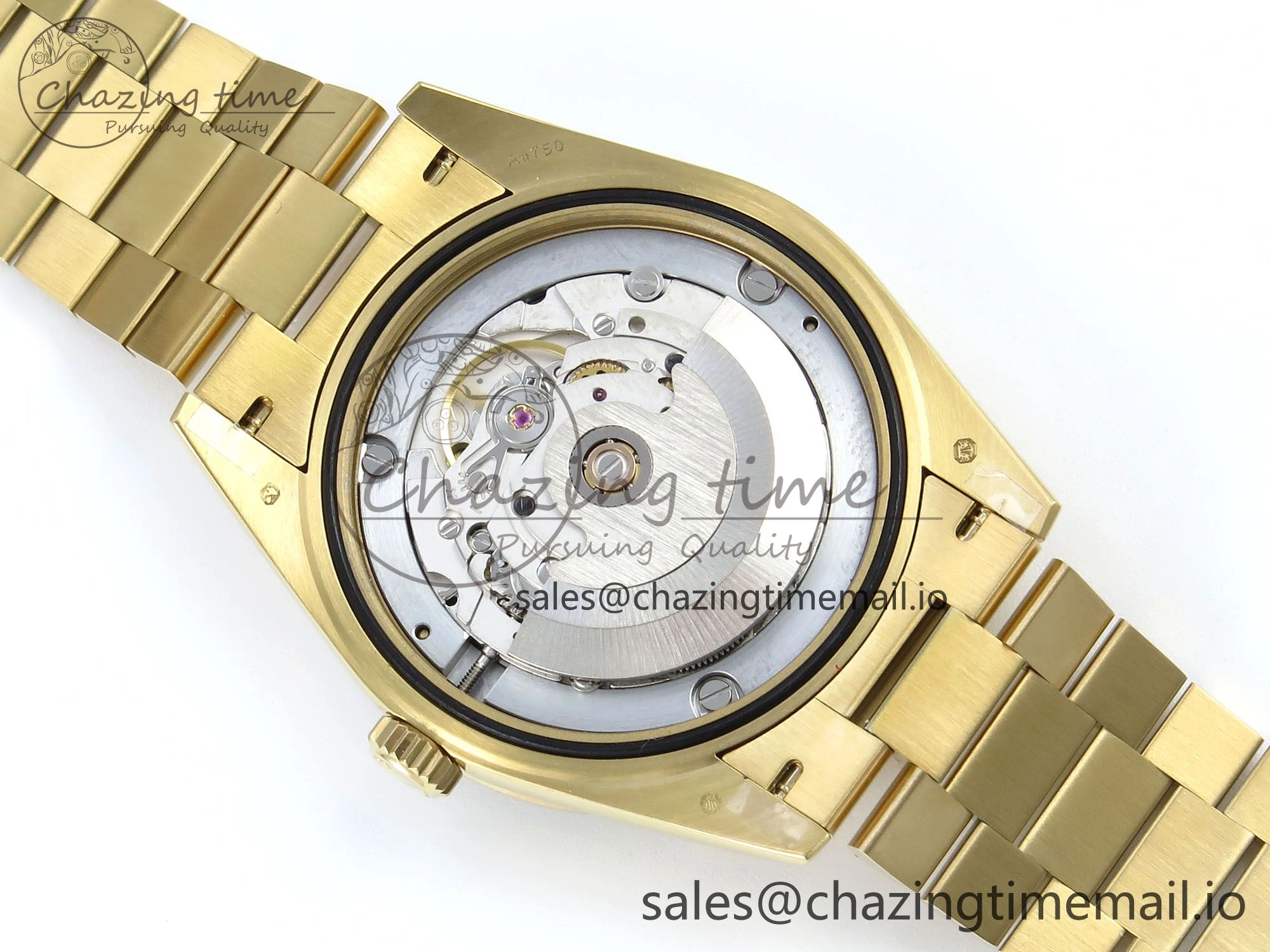 DailyWear DayDate 40 YG QF 1:1 Best Edition Pink Diamonds Dial Diamonds Bezel on President Bracelet A2836 V5 (Gain Weight) 488