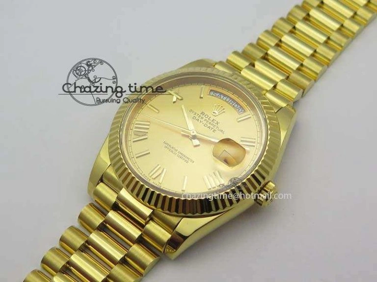DayDate 40mm BP-Maker 228238 YG Wrapped Gold Roman Dial (Fluted Bezel) On YG Bracelet ETA StreetReady 3848