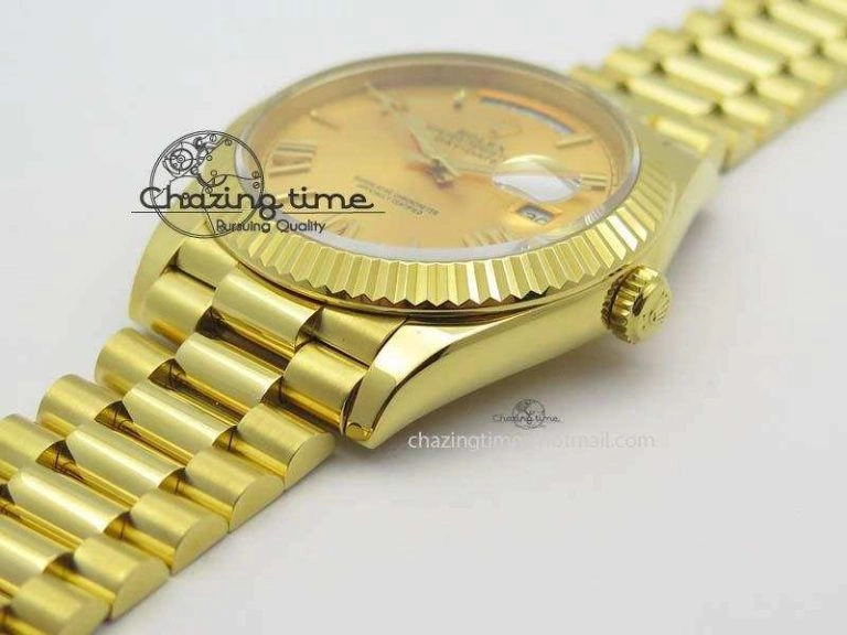DayDate 40mm BP-Maker 228238 YG Wrapped Gold Roman Dial (Fluted Bezel) On YG Bracelet ETA StreetReady 3848