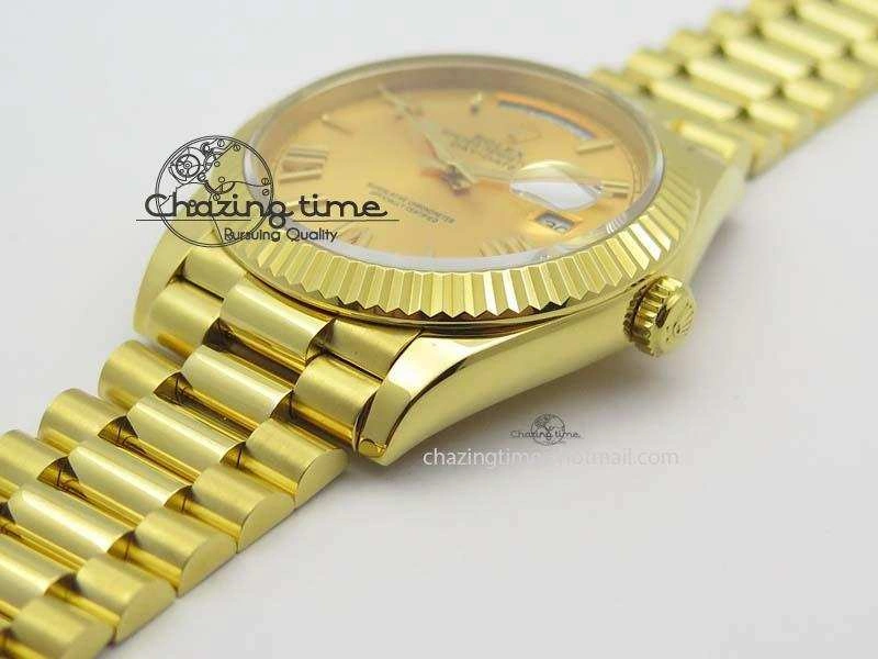 DayDate 40mm BP-Maker 228238 YG Wrapped Gold Roman Dial (Fluted Bezel) On YG Bracelet ETA StreetReady 3848
