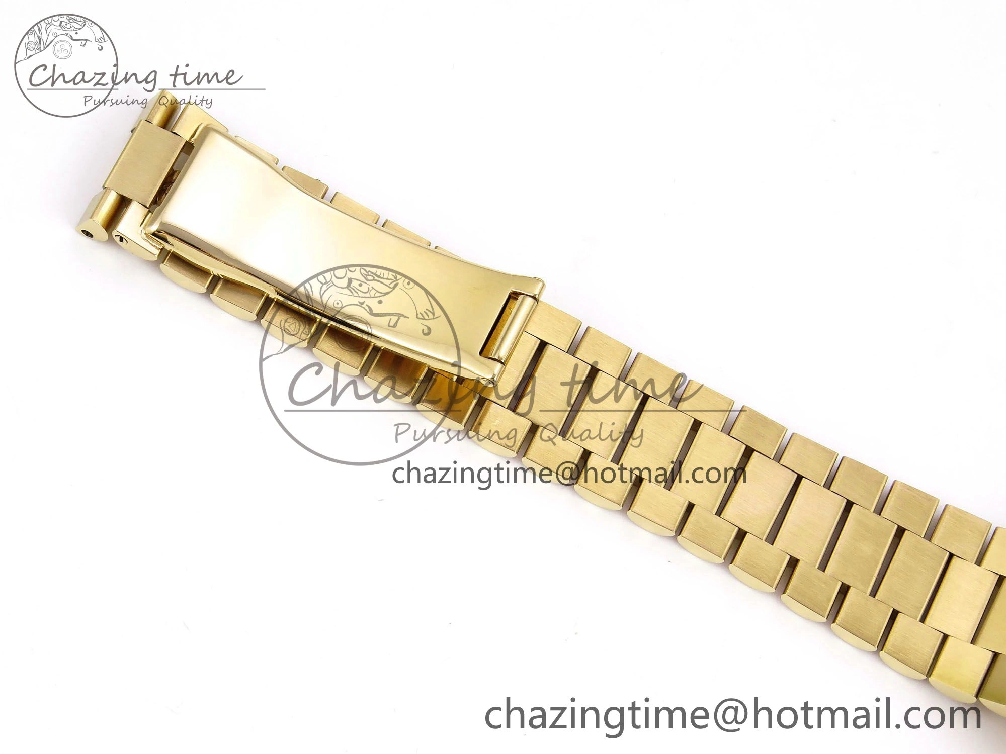 DayDate 40mm YG QF 1:1 Best Edition Green Roman Dial on President Bracelet A2824 (Gain Weight) Colorful 1333