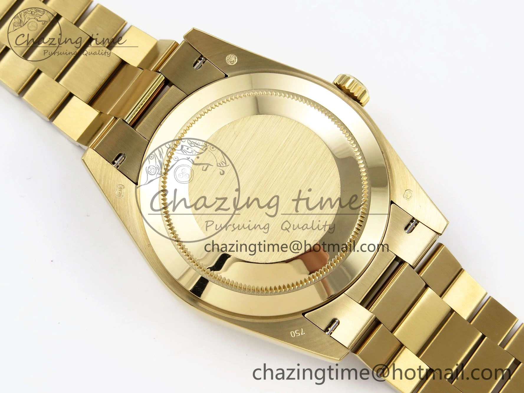 DayDate 40mm YG QF 1:1 Best Edition Green Roman Dial on President Bracelet A2824 (Gain Weight) Colorful 1333