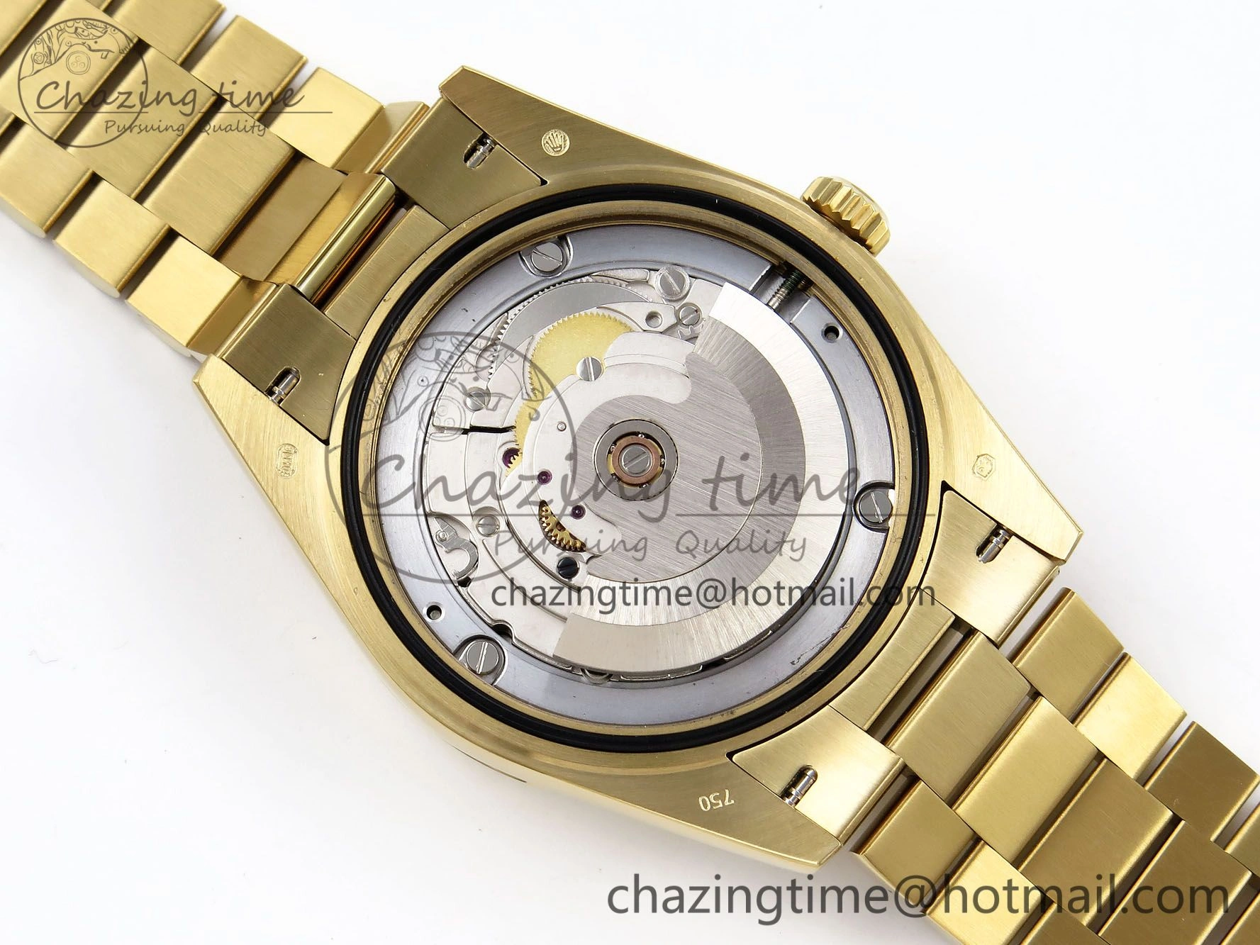 DayDate 40mm YG QF 1:1 Best Edition Green Roman Dial on President Bracelet A2824 (Gain Weight) Colorful 1333