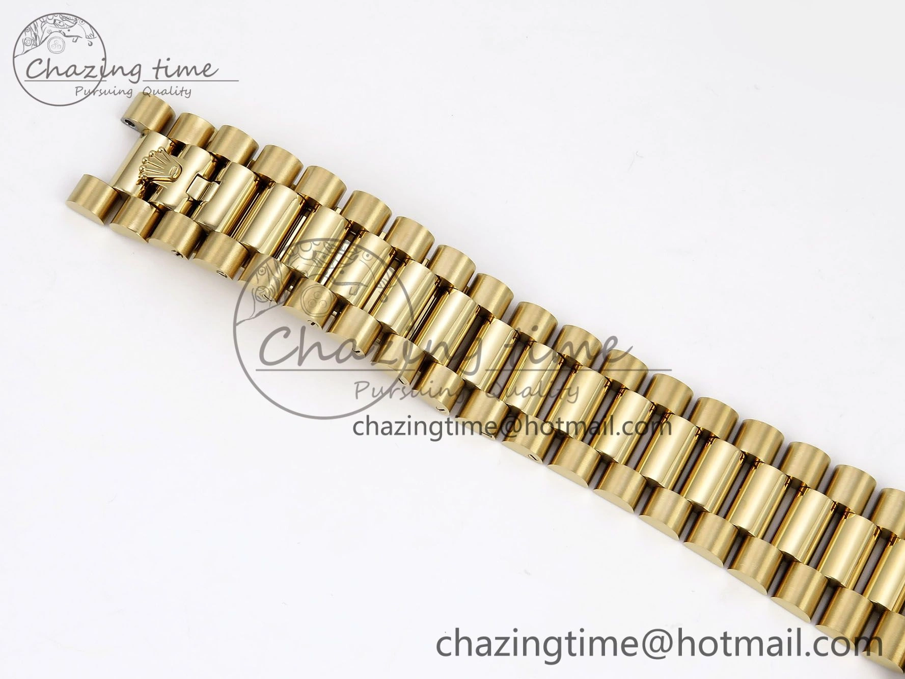DayDate 40mm YG QF 1:1 Best Edition Green Roman Dial on President Bracelet A2824 (Gain Weight) Colorful 1333