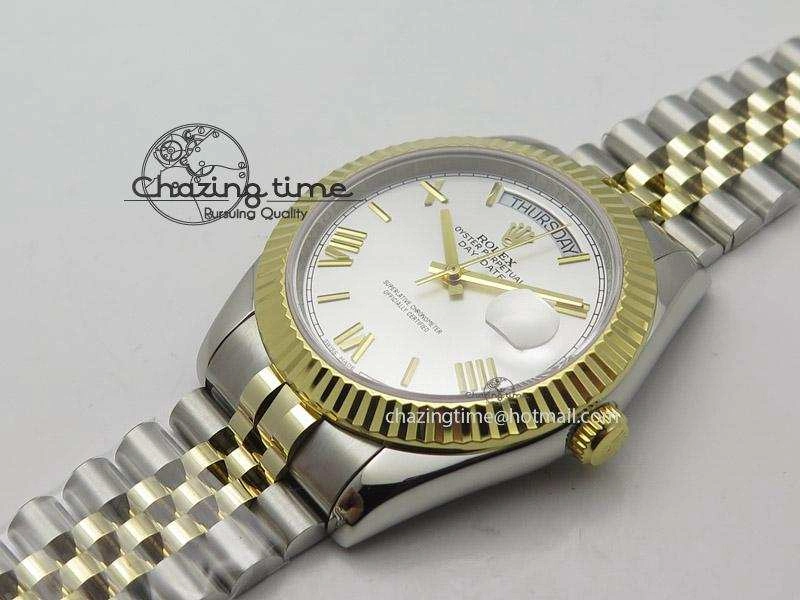 DayDate II 41mm MK Best Edition SS RG Wrapped Sliver Dial Roman Marker On Bracelet A Affordable 4005