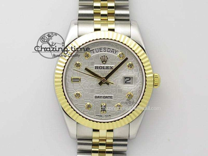 DayDate II 41mm MK Best Edition SS RG Wrapped White Dial Diamond Marker On Bracelet A ZeroBulk 3999