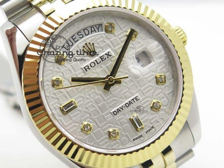 DayDate II 41mm MK Best Edition SS RG Wrapped White Dial Diamond Marker On Bracelet A ZeroBulk 3999