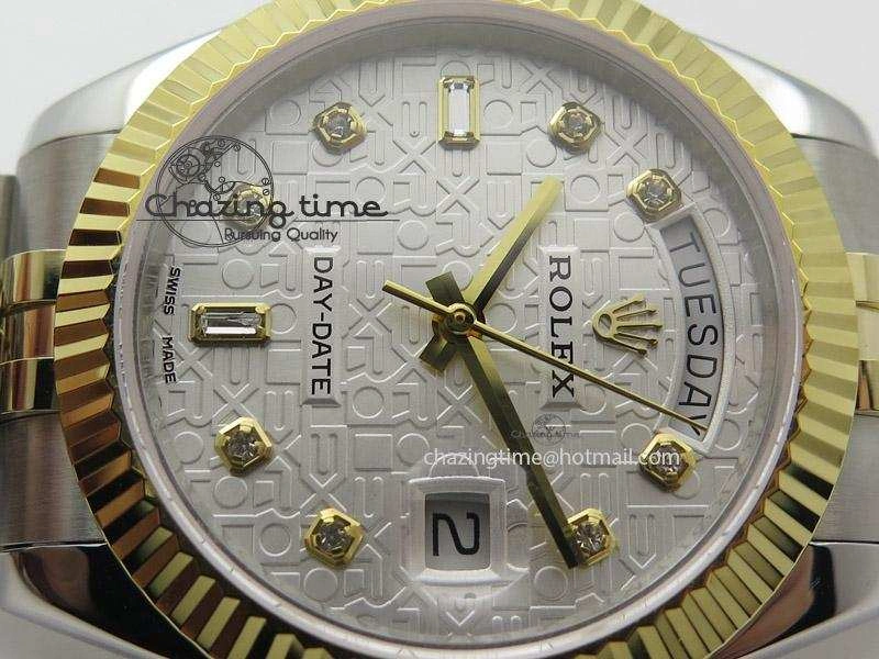 DayDate II 41mm MK Best Edition SS RG Wrapped White Dial Diamond Marker On Bracelet A ZeroBulk 3999