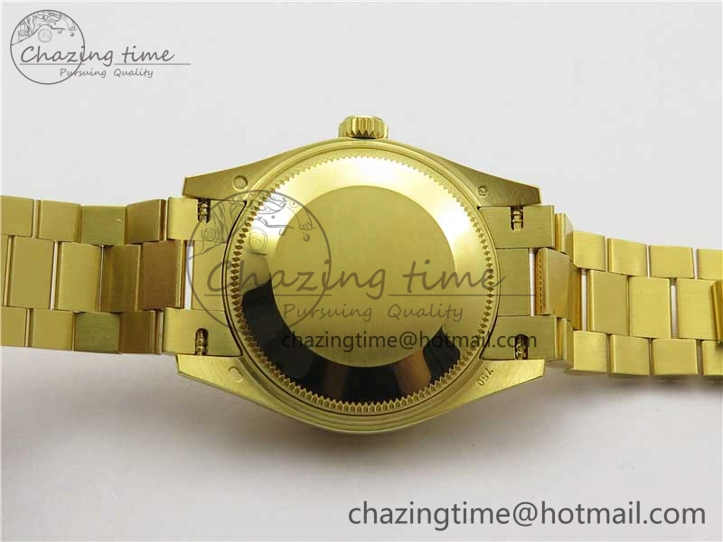 Durable Daydate 278288 31mm YG EWF Best Edition Green Malachite Dial on YG President Bracelet ETA 2605