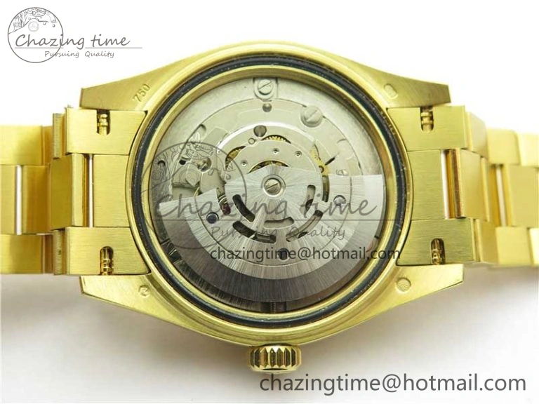 Durable Daydate 278288 31mm YG EWF Best Edition Green Malachite Dial on YG President Bracelet ETA 2605