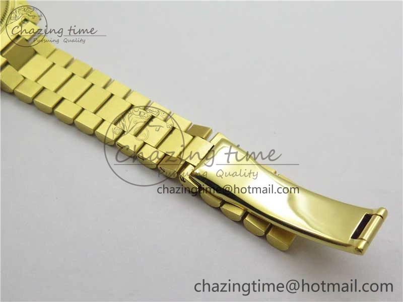 Durable Daydate 278288 31mm YG EWF Best Edition Green Malachite Dial on YG President Bracelet ETA 2605