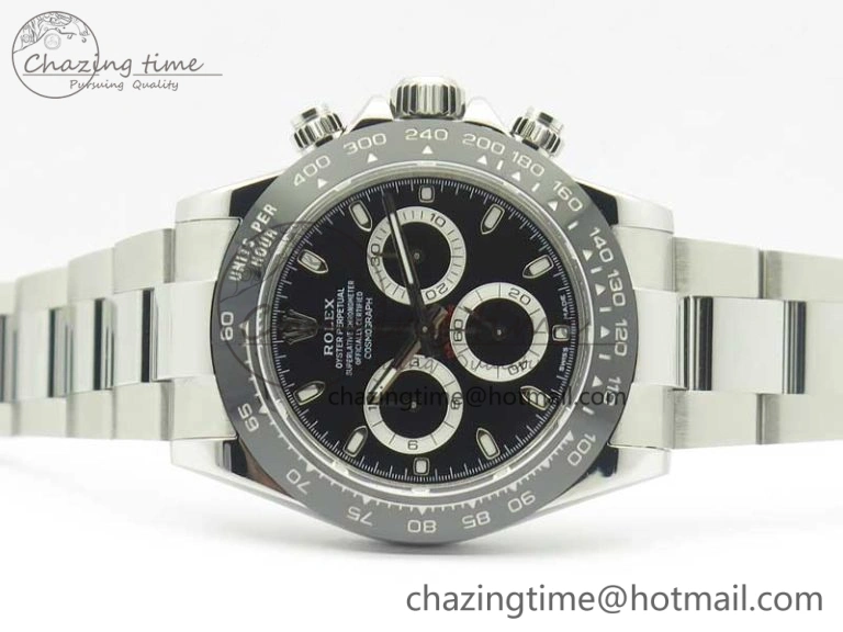Daytona 116500 ARF 1:1 Best Edition 904L SS Case And Bracelet Black Dial A4130 Super Clone V Functional 3420
