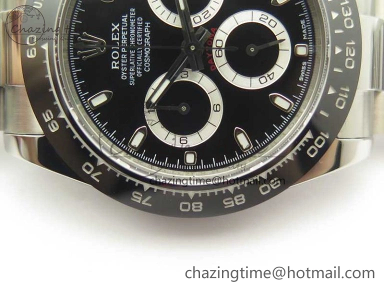 Daytona 116500 ARF 1:1 Best Edition 904L SS Case And Bracelet Black Dial A4130 Super Clone V Functional 3420