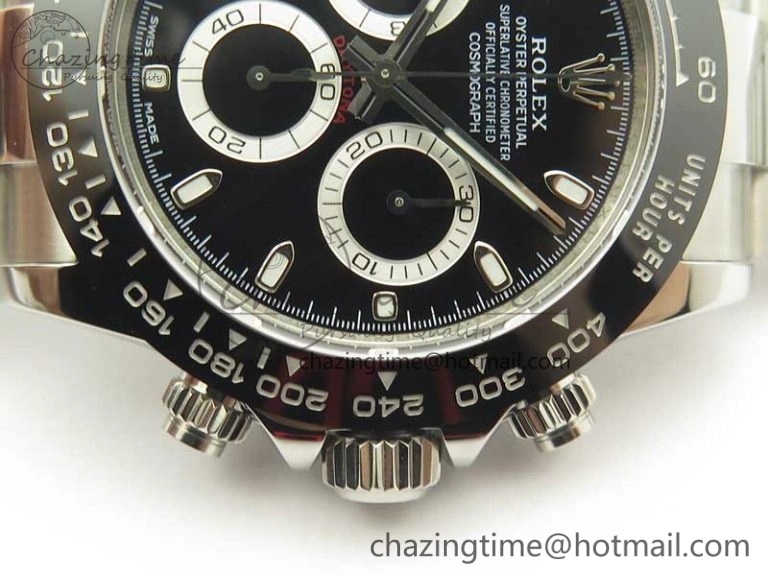 Daytona 116500 ARF 1:1 Best Edition 904L SS Case And Bracelet Black Dial A4130 Super Clone V Functional 3420