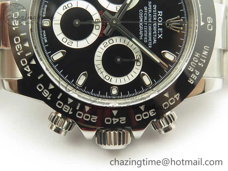Daytona 116500 ARF 1:1 Best Edition 904L SS Case And Bracelet Black Dial A4130 Super Clone V Functional 3420