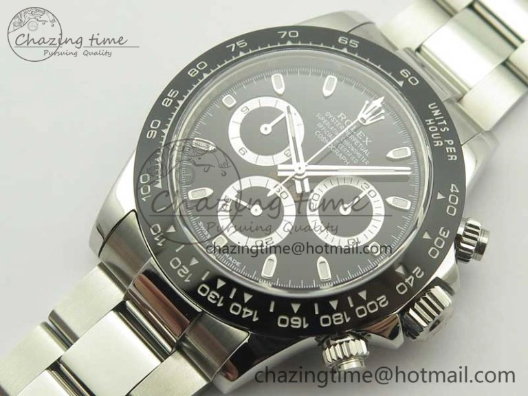 Daytona 116500 ARF 1:1 Best Edition 904L SS Case And Bracelet Black Dial A4130 Super Clone V Functional 3420