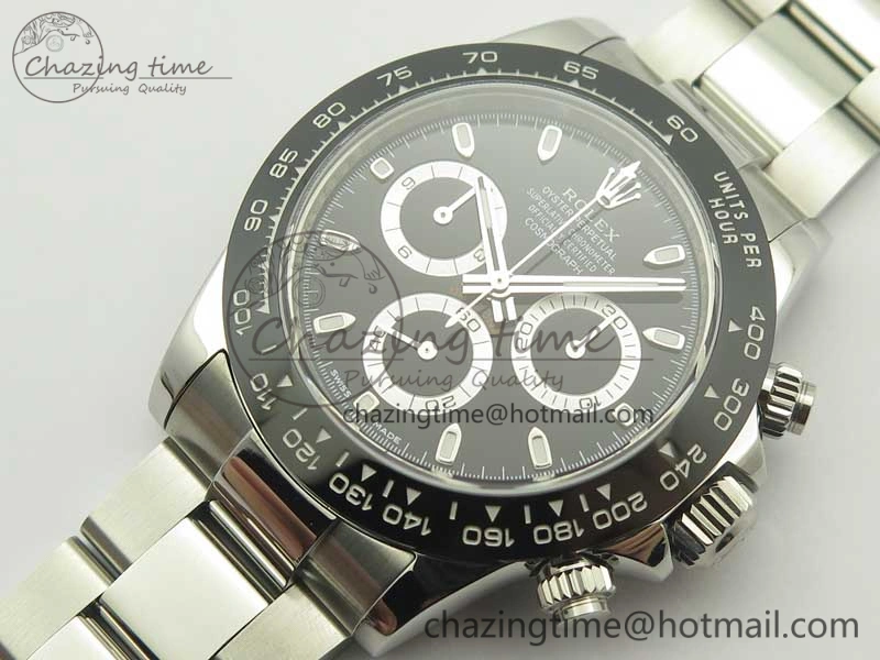 Daytona 116500 ARF 1:1 Best Edition 904L SS Case And Bracelet Black Dial A4130 Super Clone V Functional 3420