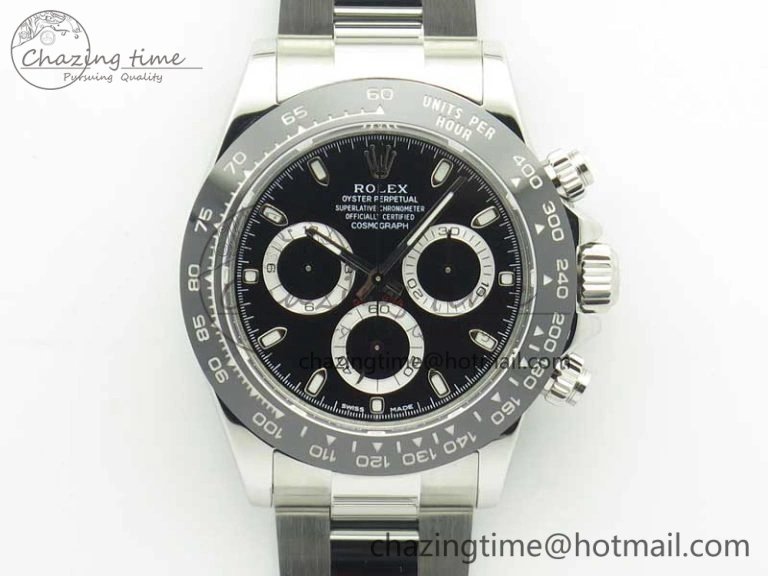 Daytona 116500 ARF 1:1 Best Edition 904L SS Case And Bracelet Black Dial A4130 Super Clone V Functional 3420