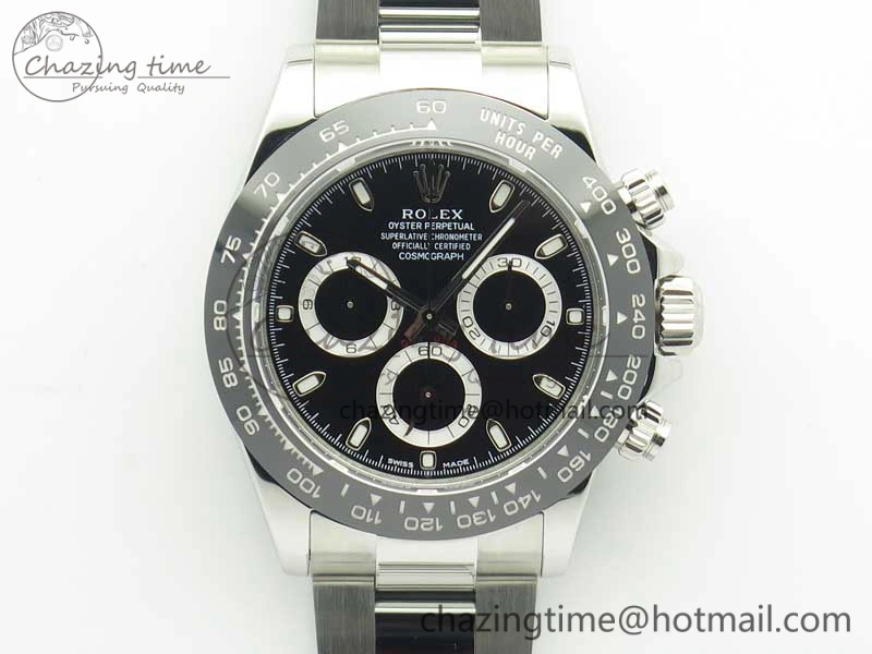 Daytona 116500 ARF 1:1 Best Edition 904L SS Case And Bracelet Black Dial A4130 Super Clone V Functional 3420