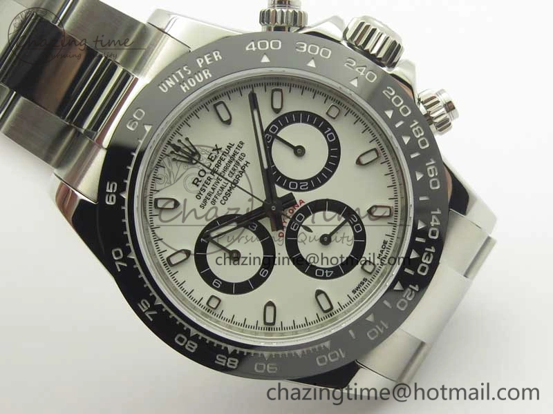 Bright Daytona 116500 ARF 1:1 Best Edition 904L SS Case And Bracelet White Dial A4130 Super Clone V 3421