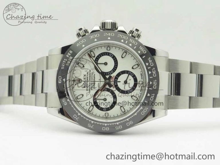 Bright Daytona 116500 ARF 1:1 Best Edition 904L SS Case And Bracelet White Dial A4130 Super Clone V 3421