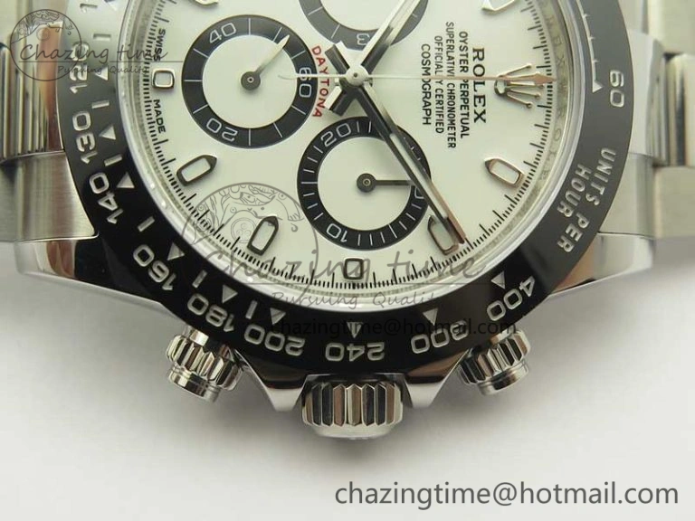 Bright Daytona 116500 ARF 1:1 Best Edition 904L SS Case And Bracelet White Dial A4130 Super Clone V 3421