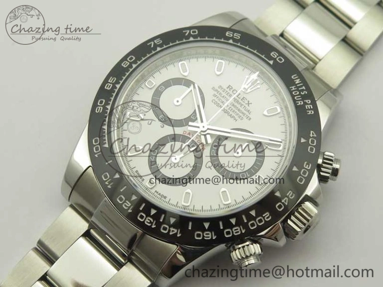 Bright Daytona 116500 ARF 1:1 Best Edition 904L SS Case And Bracelet White Dial A4130 Super Clone V 3421