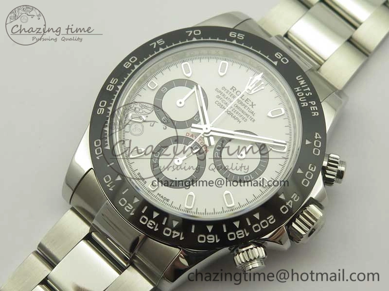 Bright Daytona 116500 ARF 1:1 Best Edition 904L SS Case And Bracelet White Dial A4130 Super Clone V 3421