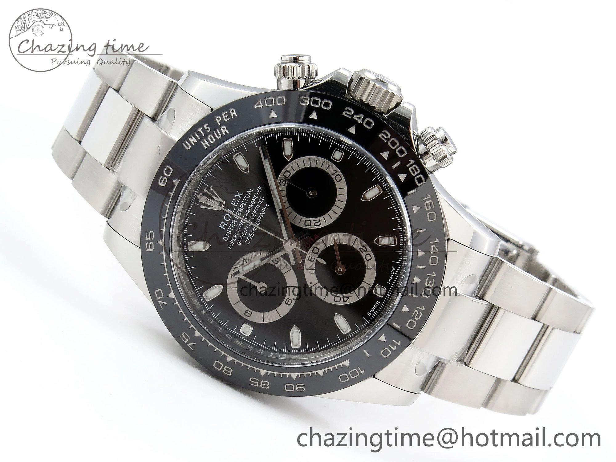 Daytona 116500 Clean 1:1 Best Edition 904L SS Case and Bracelet Black Dial SA4130 V NewStyle 1552