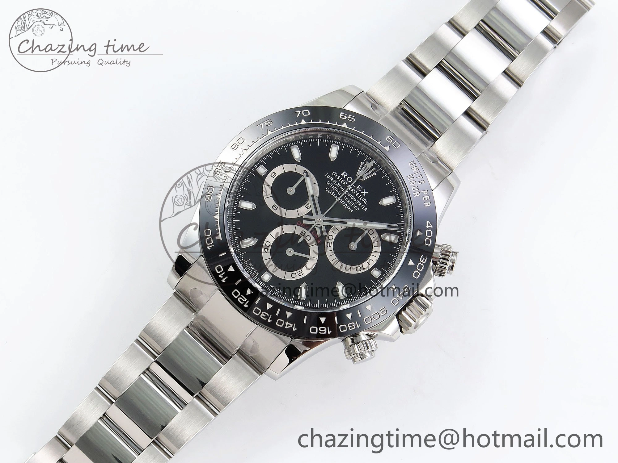 Daytona 116500 Clean 1:1 Best Edition 904L SS Case and Bracelet Black Dial SA4130 V NewStyle 1552