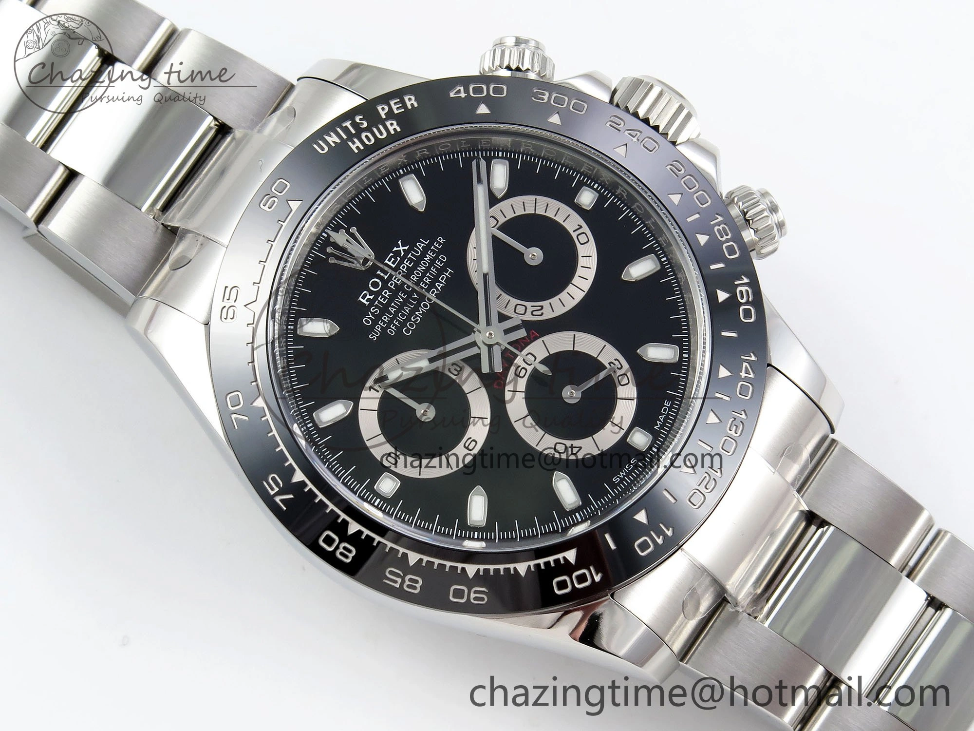 Daytona 116500 Clean 1:1 Best Edition 904L SS Case and Bracelet Black Dial SA4130 V NewStyle 1552