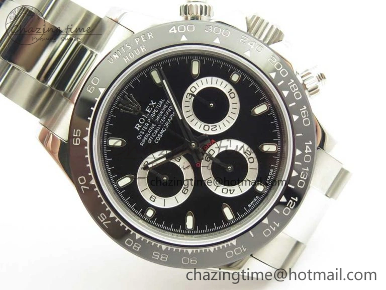 Daytona 116500 JHF Best Edition Ceramic Bezel Black Dial on SS Bracelet A EasyMatch 3267