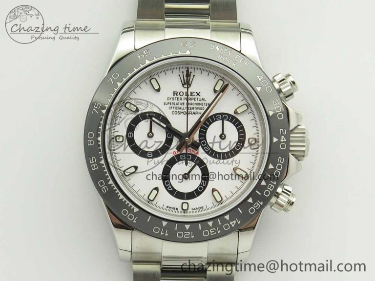 Daytona 116500 JHF Best Edition Ceramic Bezel White Dial on SS Bracelet A Fashionable 3268