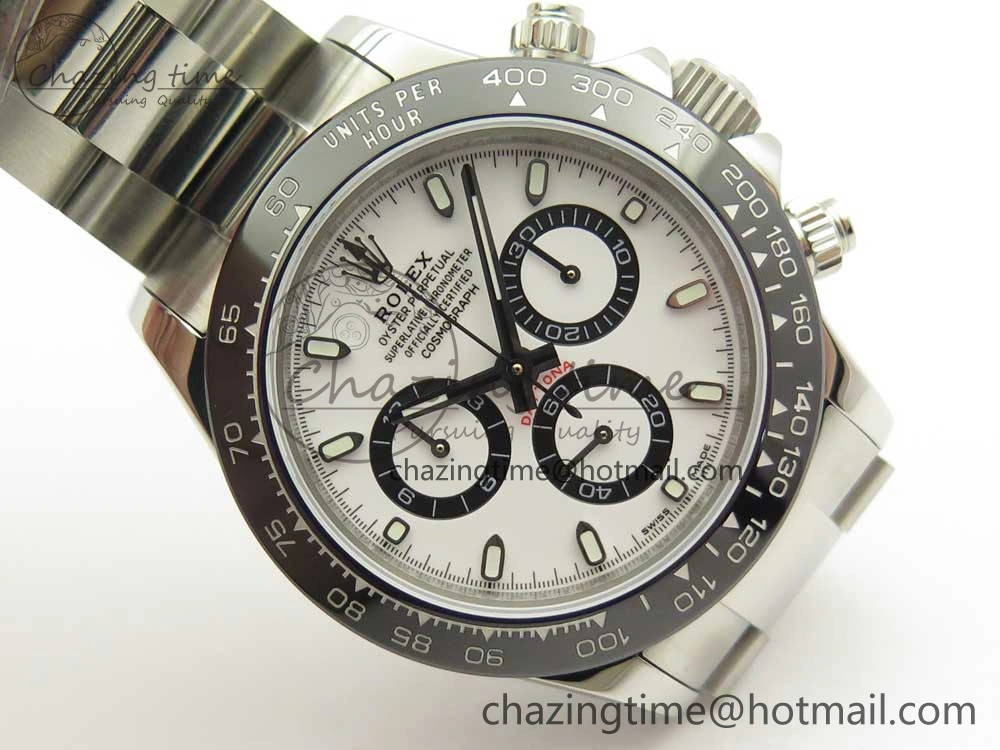 Daytona 116500 JHF Best Edition Ceramic Bezel White Dial on SS Bracelet A Fashionable 3268