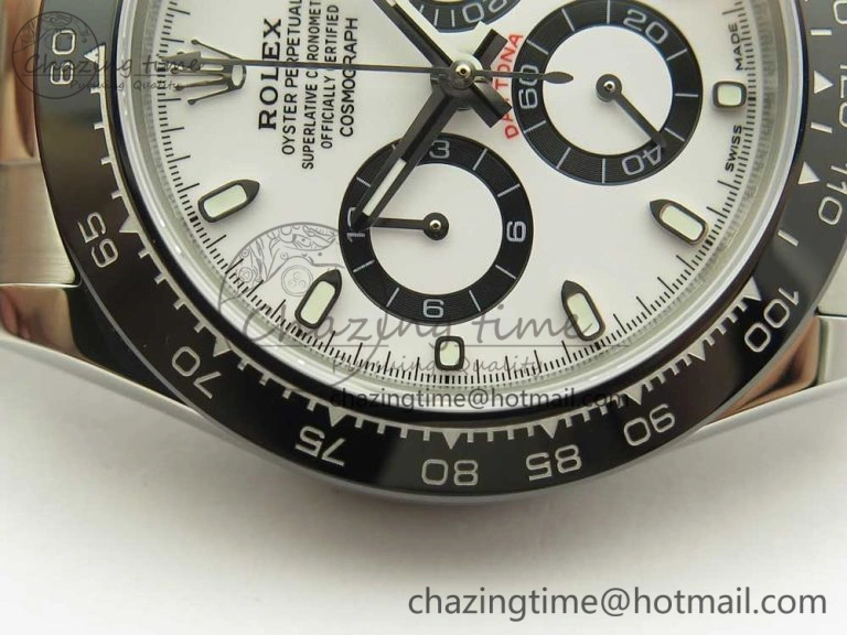 Daytona 116500 JHF Best Edition Ceramic Bezel White Dial on SS Bracelet A Fashionable 3268