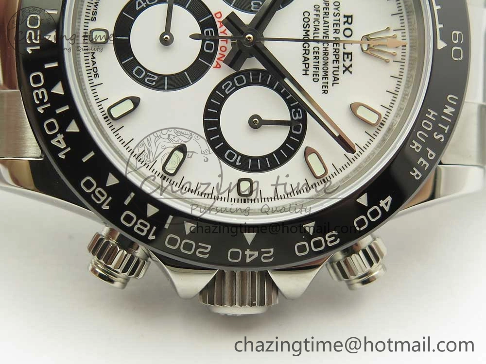Daytona 116500 JHF Best Edition Ceramic Bezel White Dial on SS Bracelet A Fashionable 3268