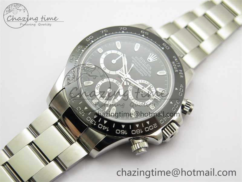 Daytona 116500 KKF 1:1 Best Edition 904L Steel Black Dial on SS Bracelet A Stylish 2457